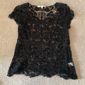 Black Lace Lauren Conrad Top in a small.